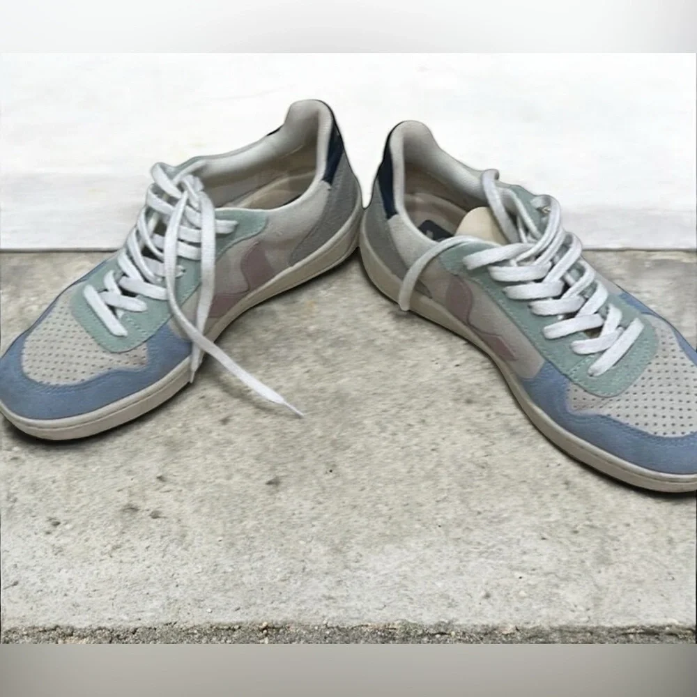 Veja V-10 Women's Multicolor Suede Sneakers Size 8 Lace-Up Athletic